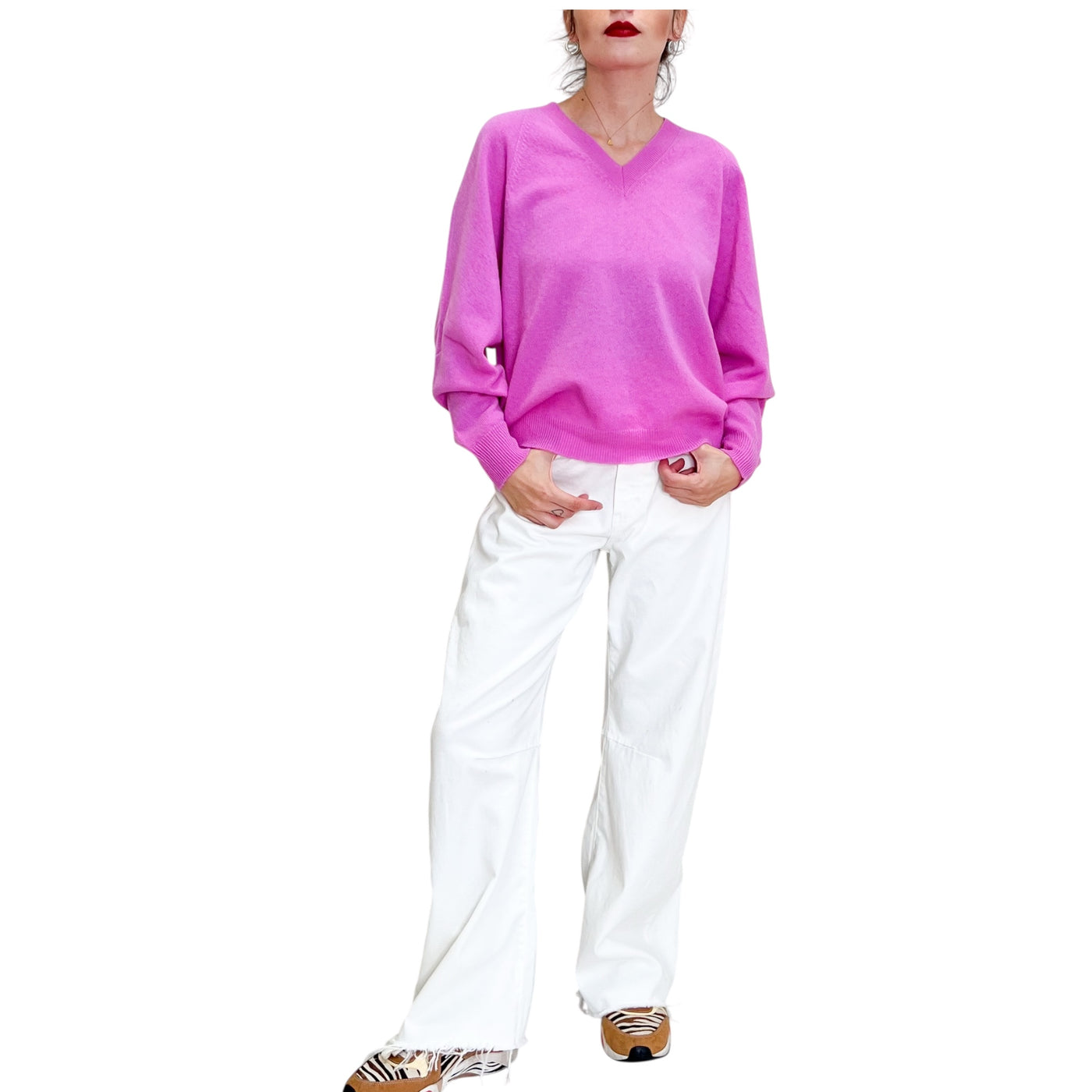 Floor - Maglia Scollo a V Orchidea