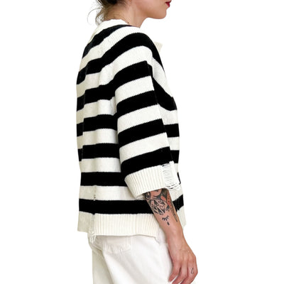 Phisique du Role - Cardigan Marinier Latte e Nero