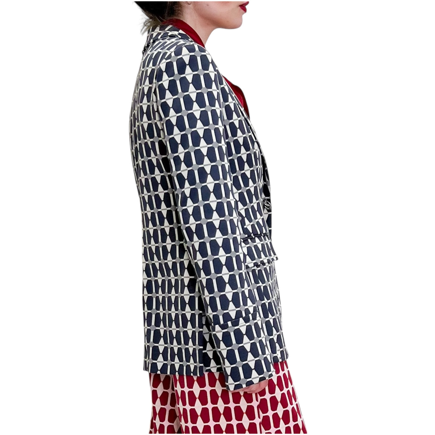 Maliparmi - Giacca Geometric Print Grigio