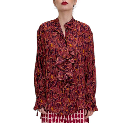 Maliparmi - Camicia con Rouges Lily’s Fantasia Bordeaux