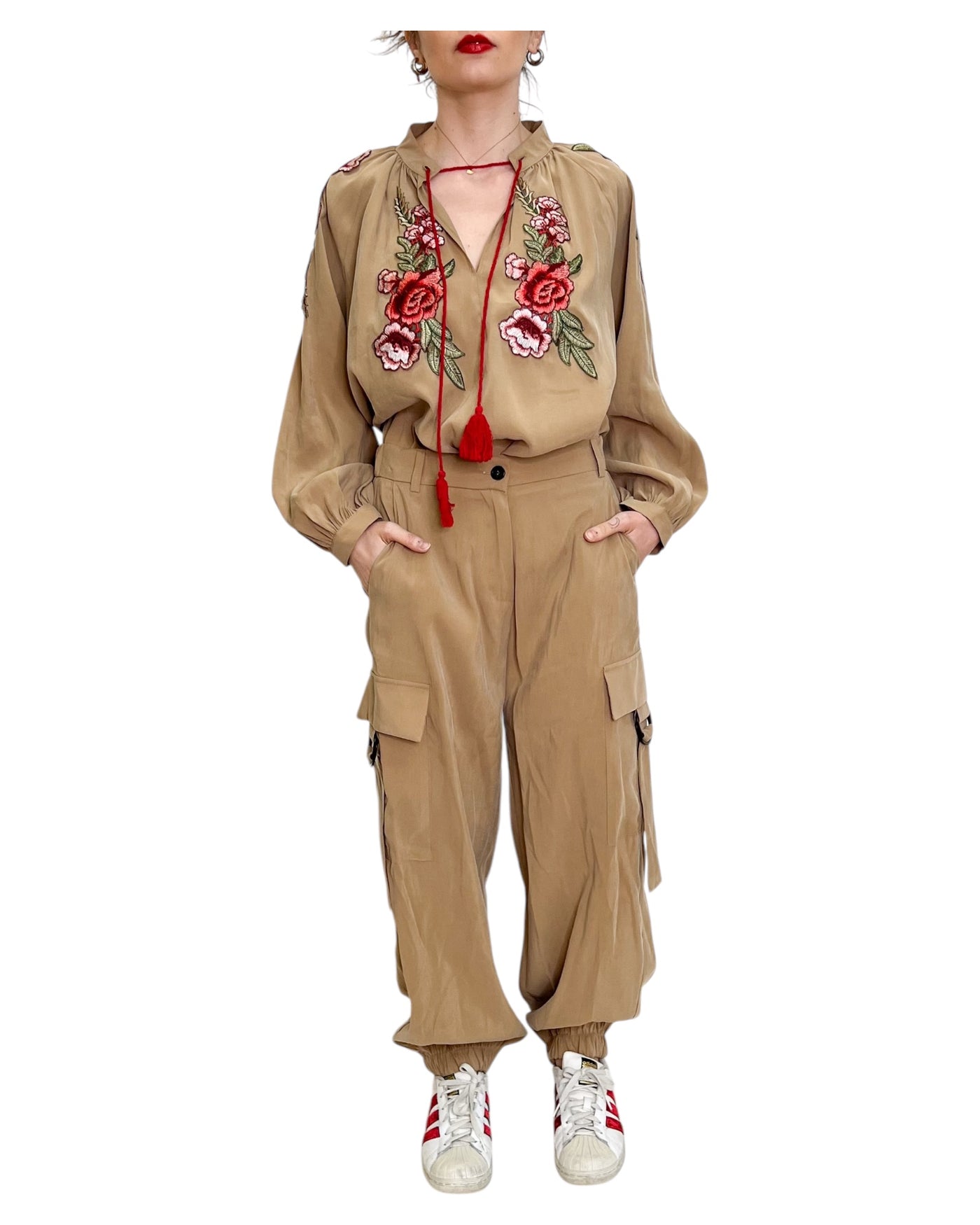 SV Boutique - Pantaloni con Tasconi Nocciola