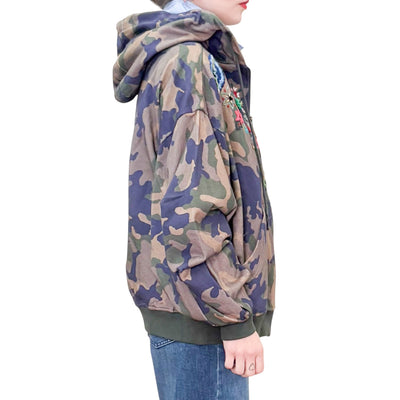Front Street - Felpa Camu con Ricami