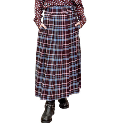 Niu - Gonna Kilt Midi Check Camelia