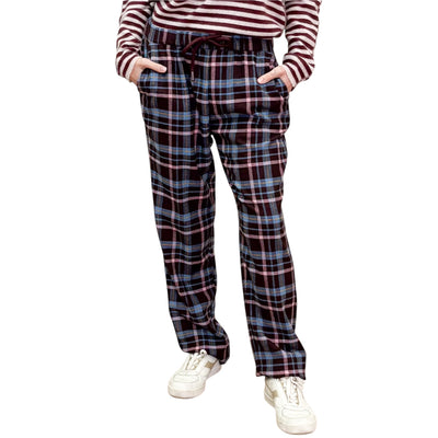Niu - Pantaloni Easy Check Camelia
