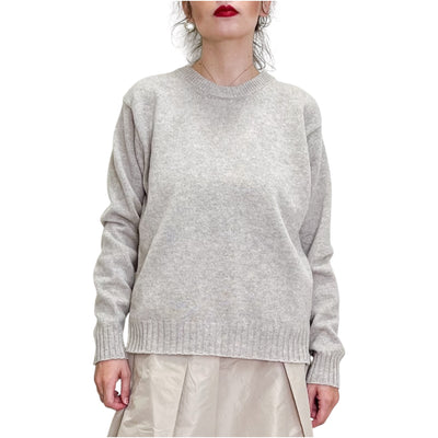 Floor - Maglia con Inserto in Taffetas Sesamo