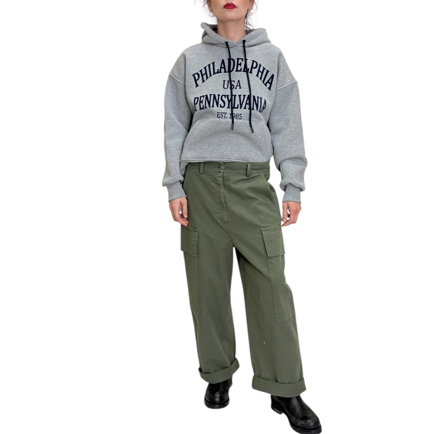 SVBoutique - Pantaloni Cargo Verde Militare