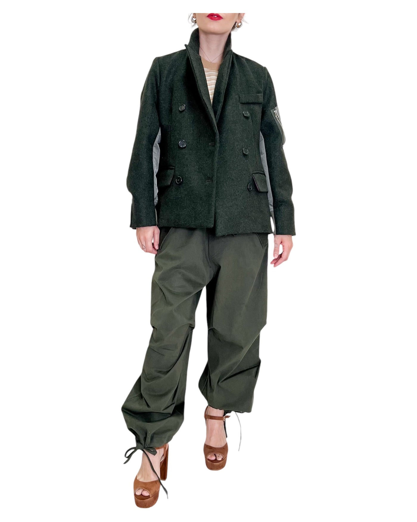 Front Street - Giacca Bomber Doppiopetto Military