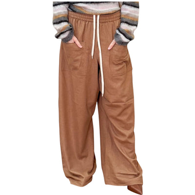 Phisique du Role - Pantaloni Larghi con Tasche Hazelnut