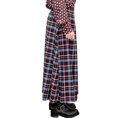Niu - Gonna Kilt Midi Check Camelia