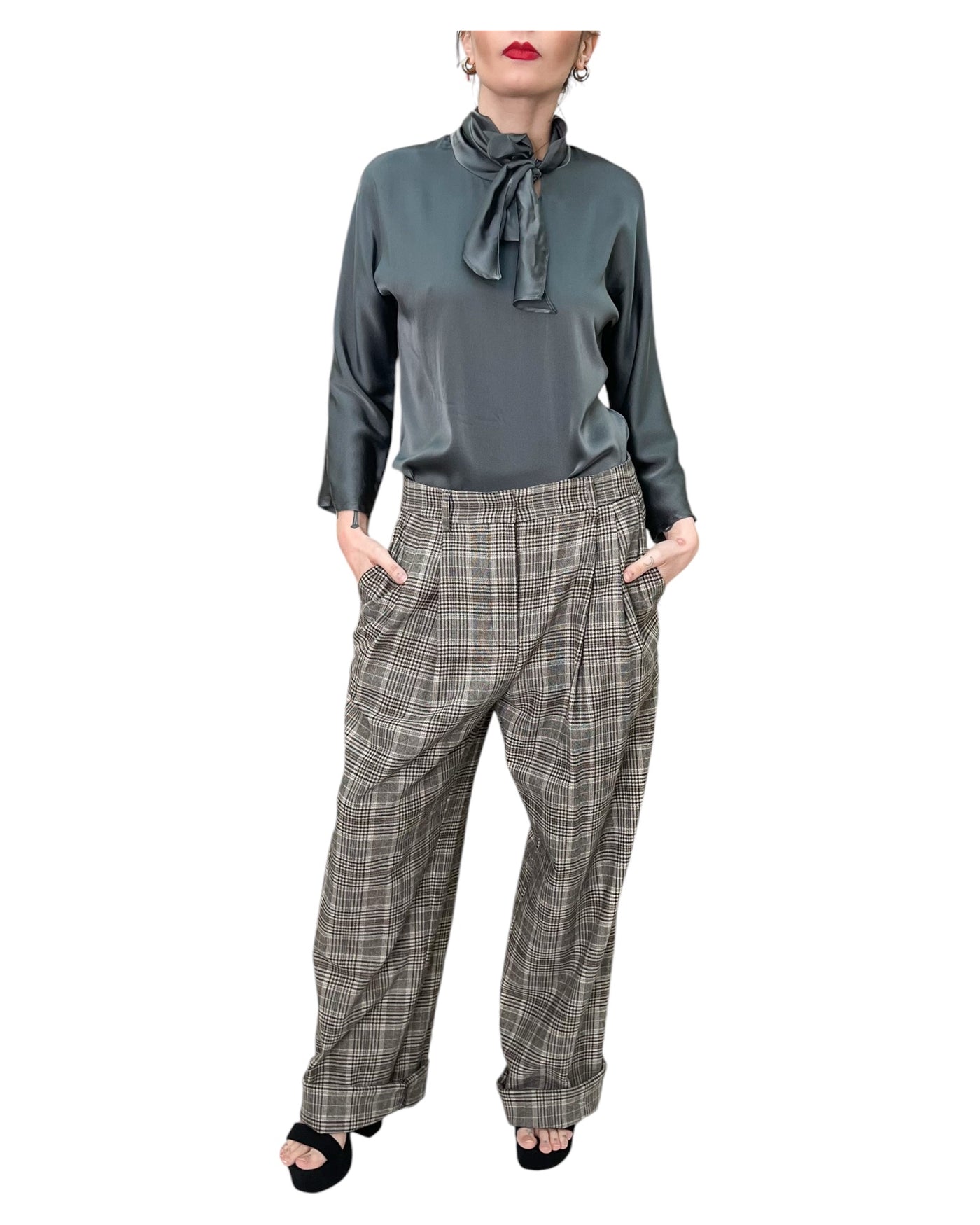 Jucca - Pantaloni con Pinces Check