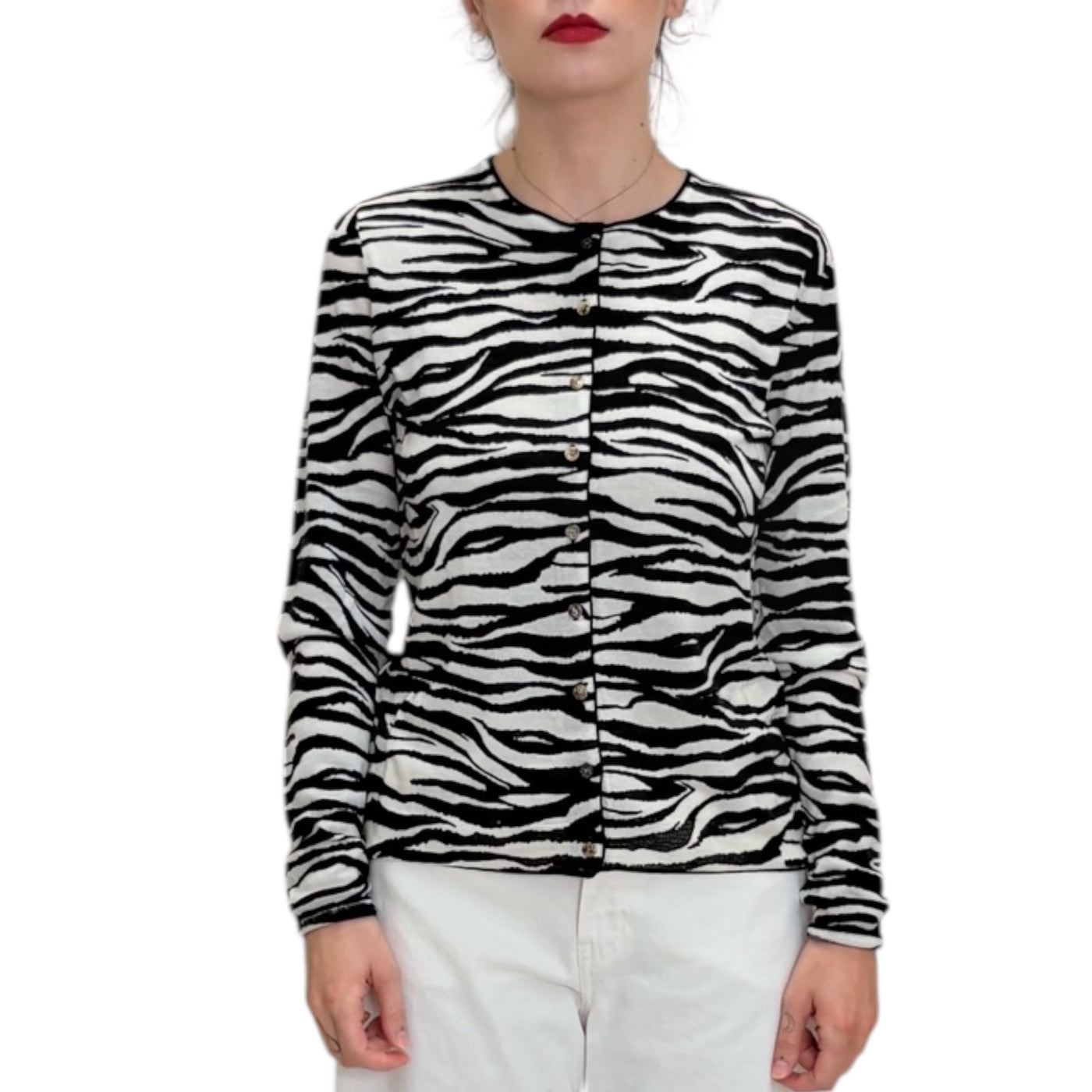 Maliparmi- Cardigan Printed Lily Ballet Black