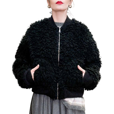 Phisique du Role - Bomber Ecopelliccia Reversibile Black