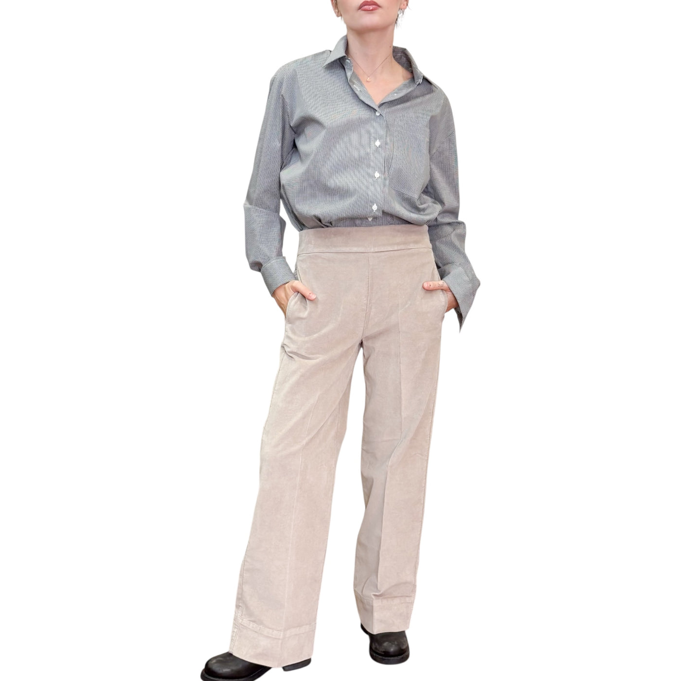 Cigala’s - Pantaloni Velluto Relaxed Wide Leg Avana