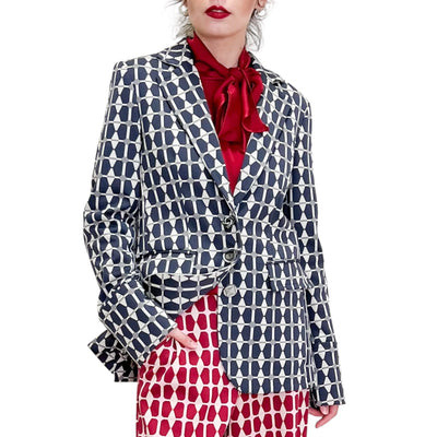 Maliparmi - Giacca Geometric Print Grigio
