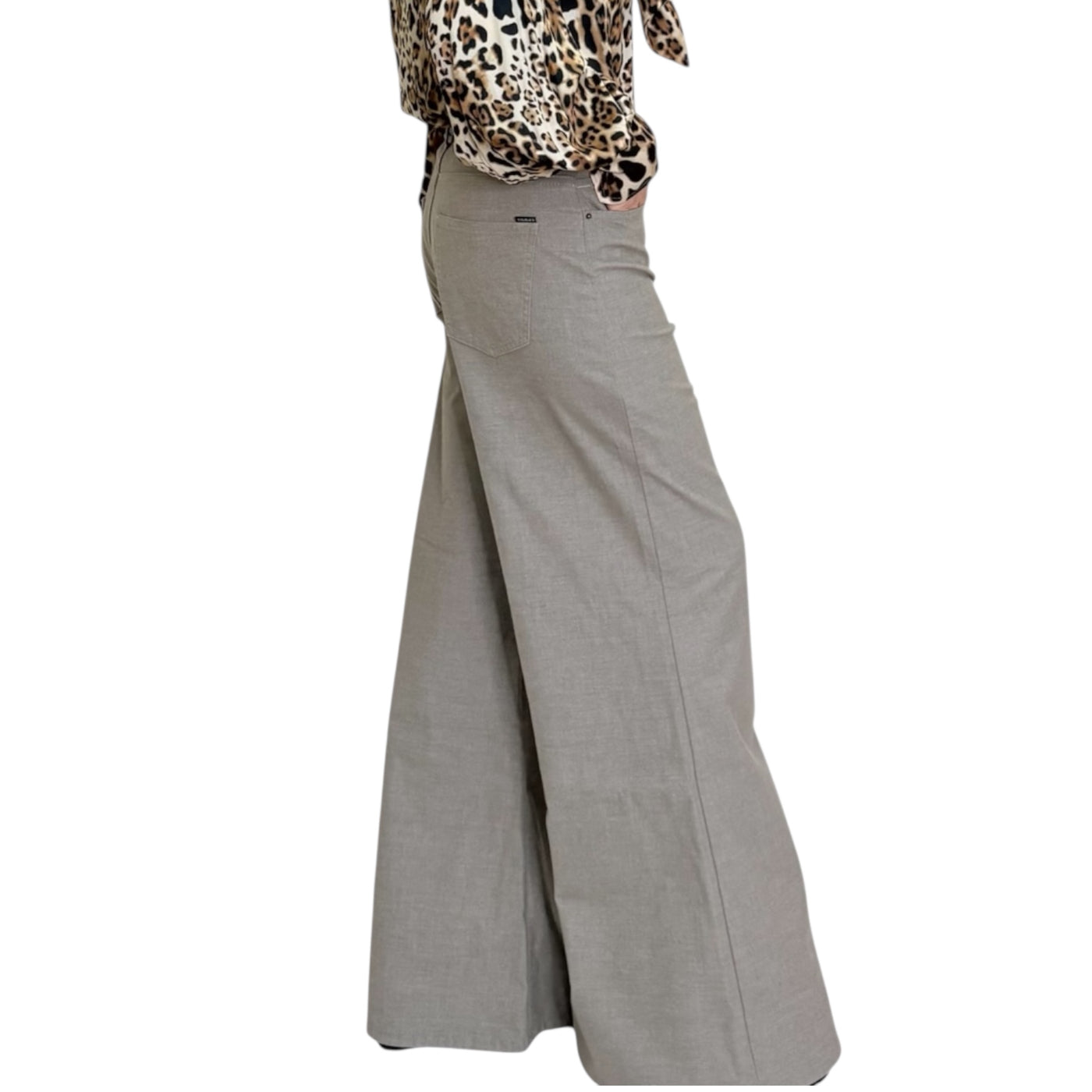 Cigala’s - Pantaloni Palazzo Wide Leg Nocciola