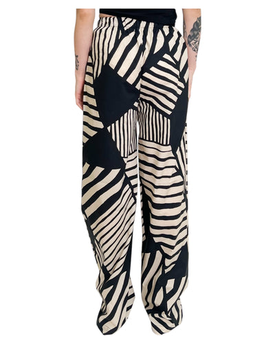 Alpha Studio - Pantaloni Larghi Maxi Stampa
