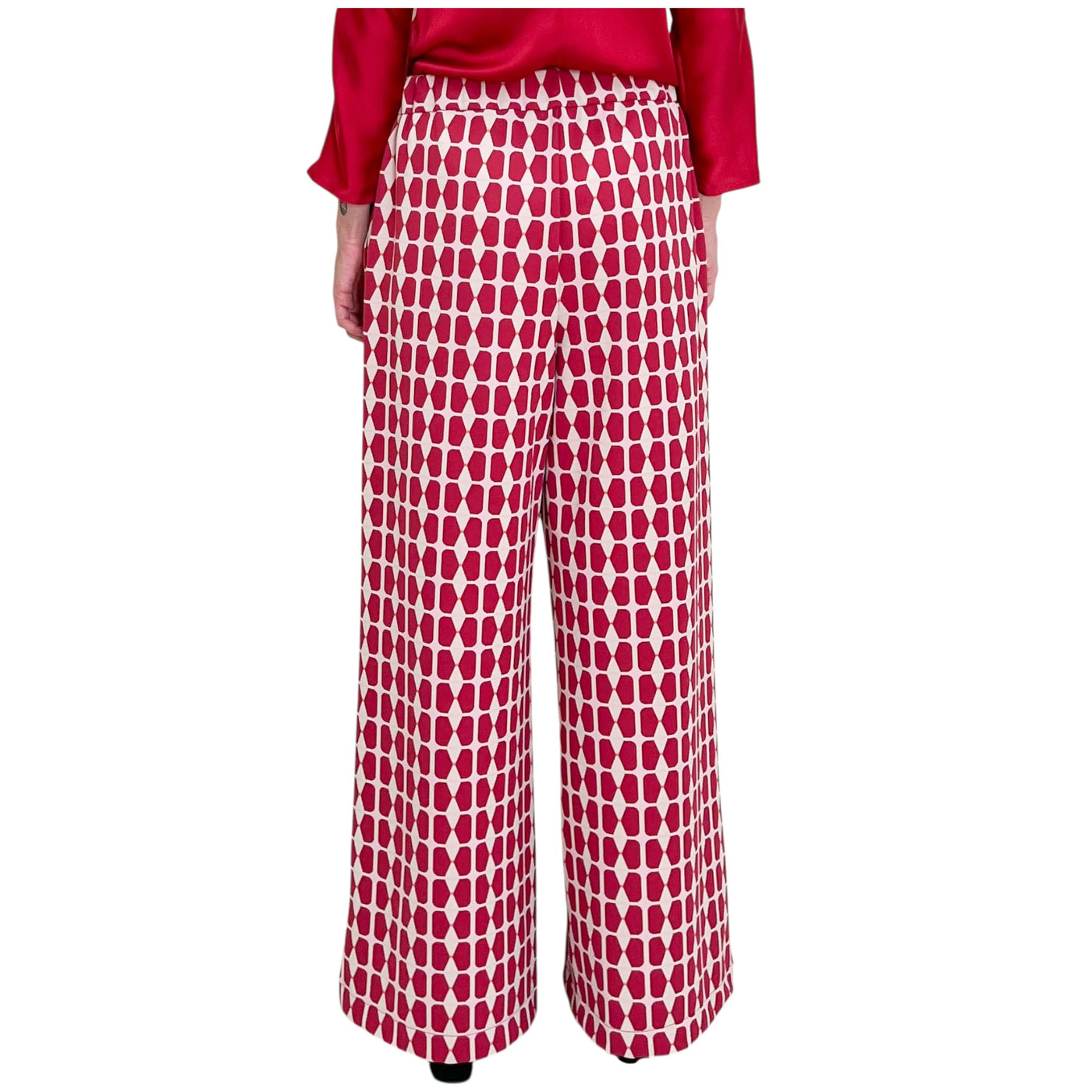 Maliparmi - Pantaloni Larghi Geometric Jacquard