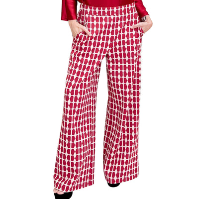 Maliparmi - Pantaloni Larghi Geometric Jacquard