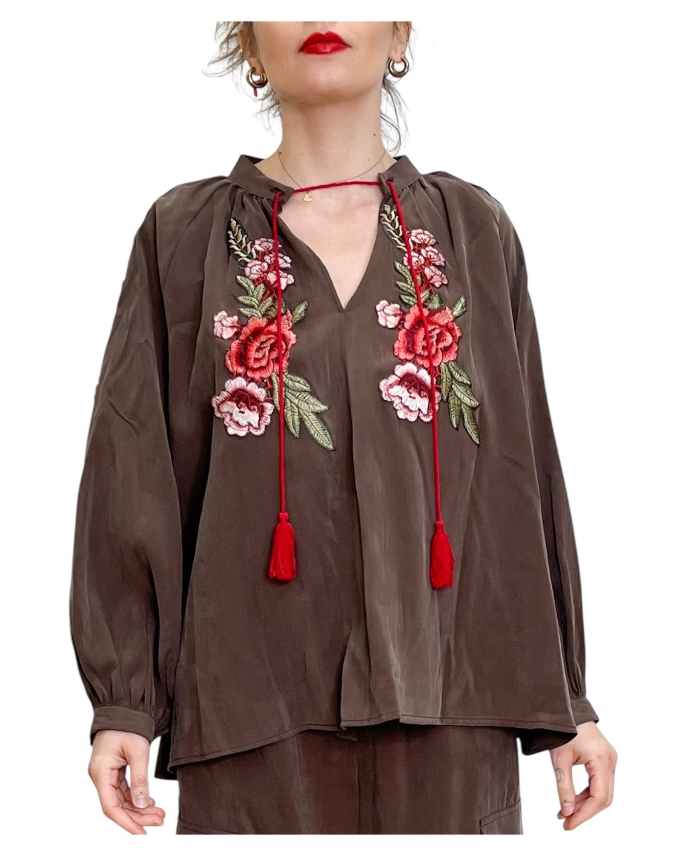 SV Boutique - Camicia con Applicazioni Caffè