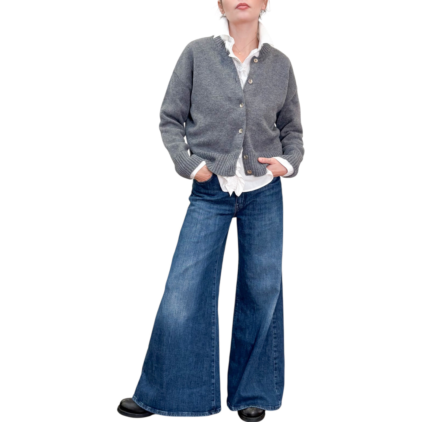 Alpha Studio - Cardigan Corto Antracite