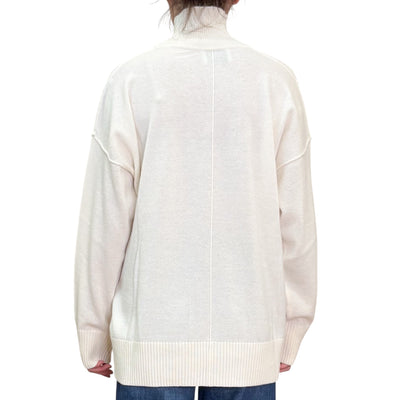 Alpha Studio - Maglia collo Alto con Apertura Latte