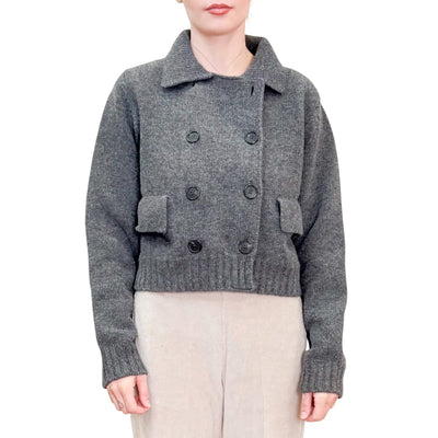 Jucca - Giacca Cardigan Doppiopetto Antracite