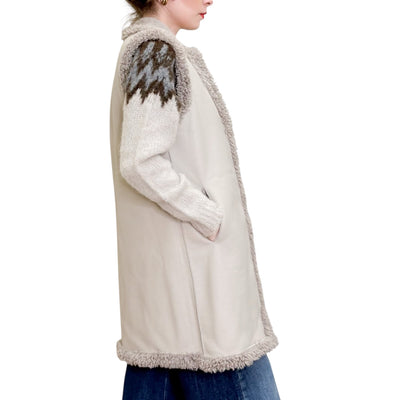 SVBoutique - Gilet Lungo Reversibile Light Grey