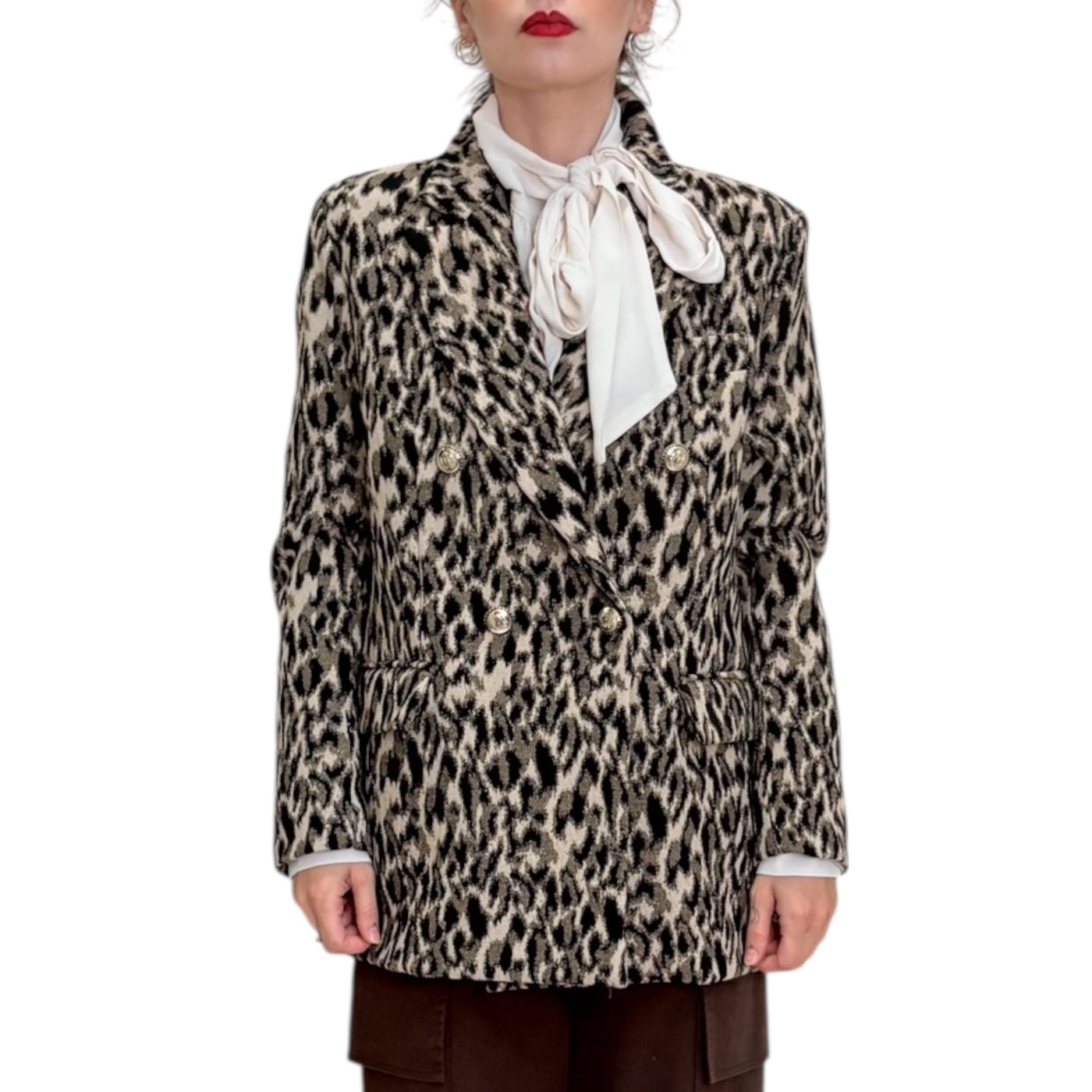 SVBoutique - Giacca Doppiopetto Jacquard Leo