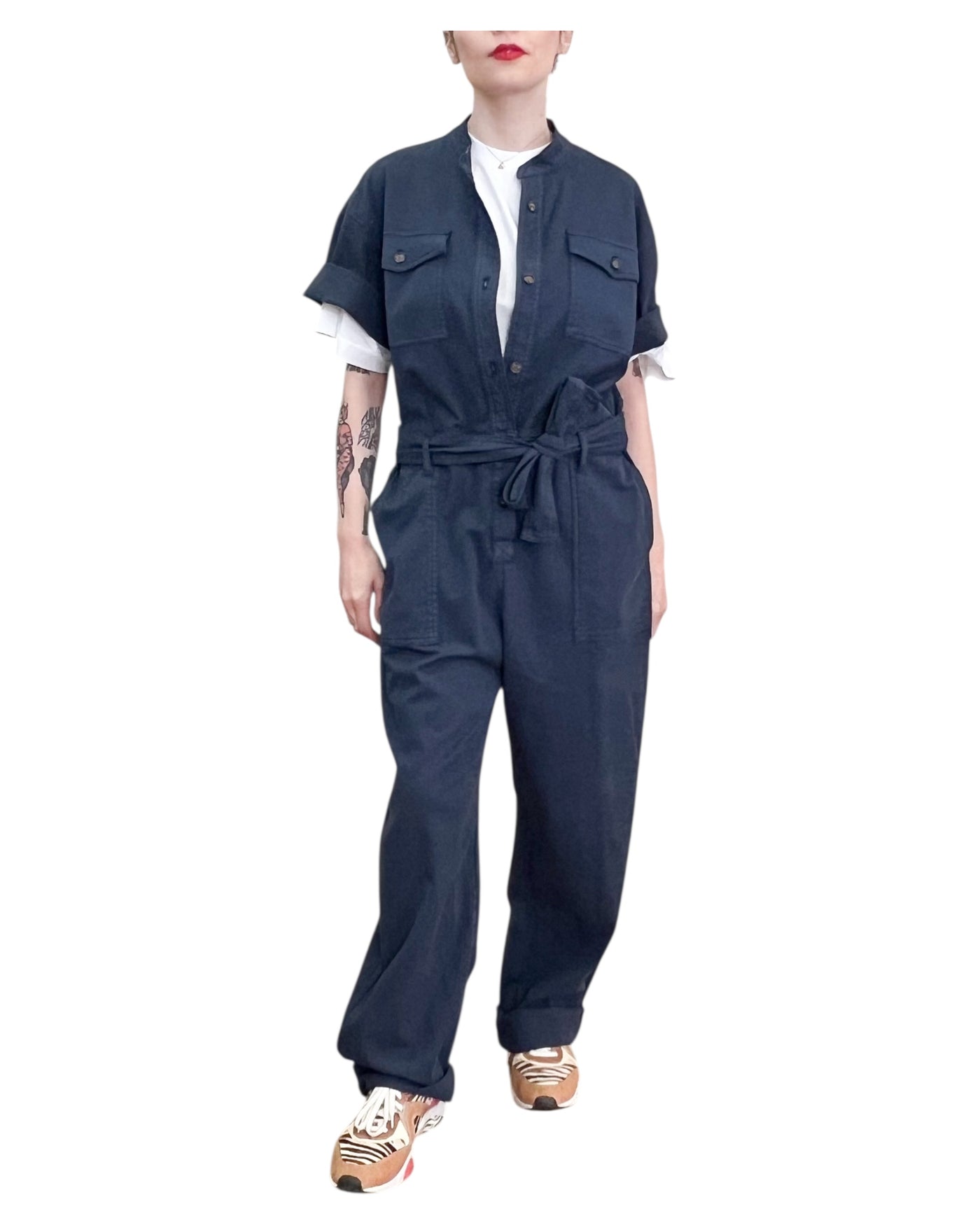Hod Paris - Tuta con Maniche corte Blue Navy