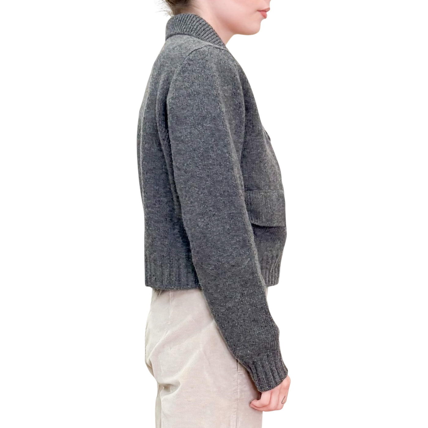 Jucca - Giacca Cardigan Doppiopetto Antracite