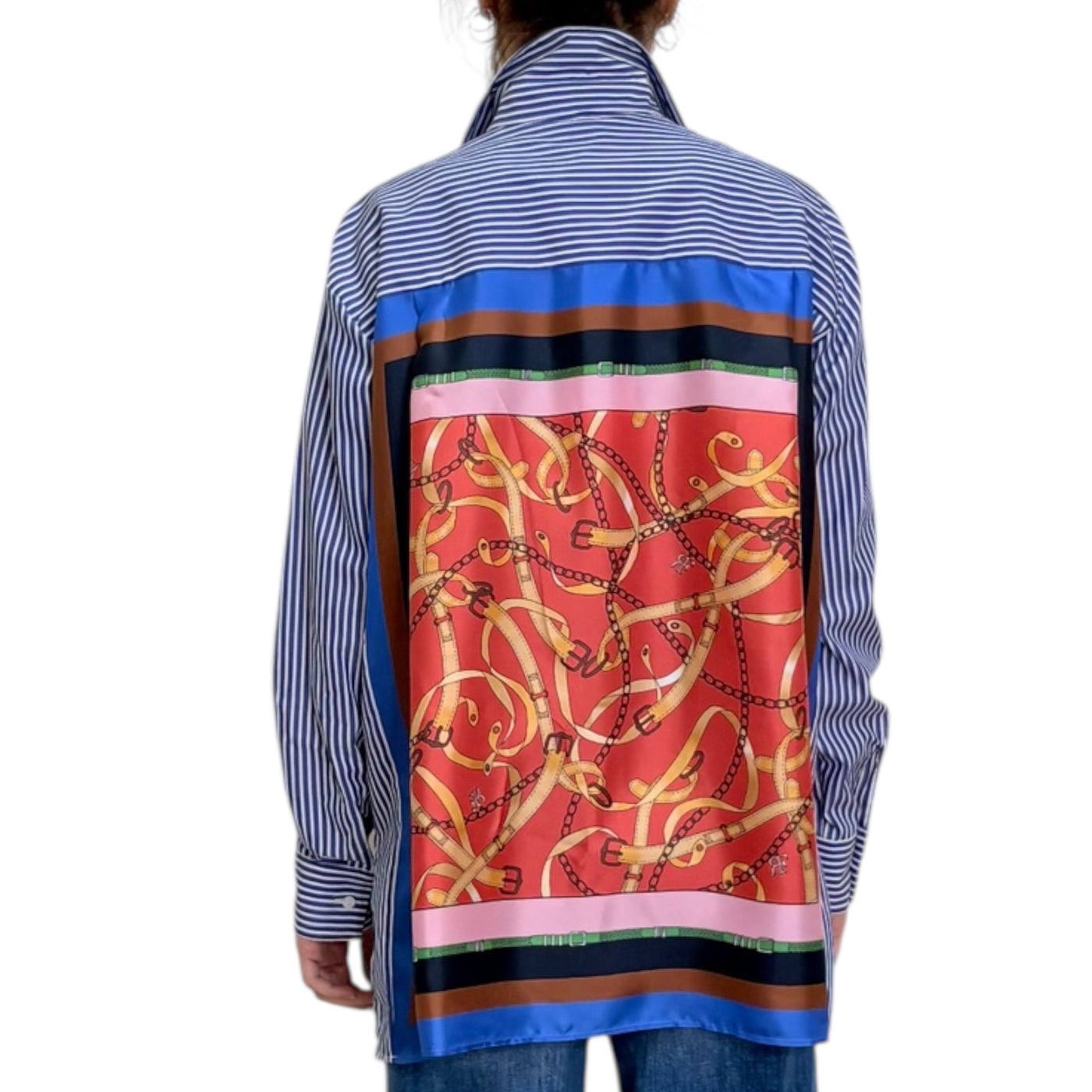 Robert Friedman- Camicia Sophie a Righe con Foulard