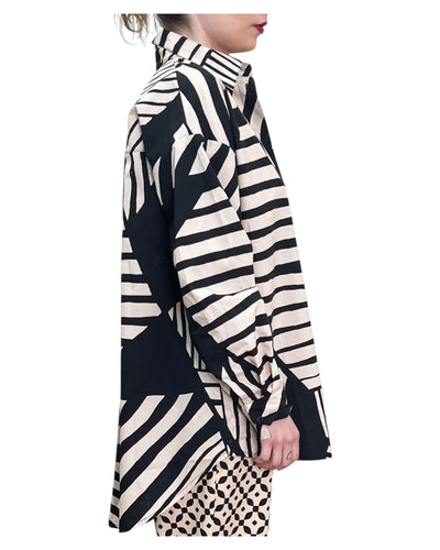 Alpha Studio - Camicia Over Maxi Stampa