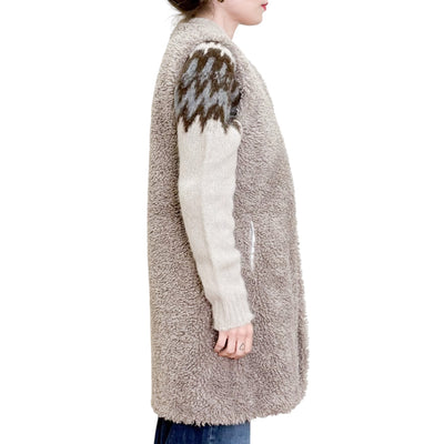 SVBoutique - Gilet Lungo Reversibile Light Grey