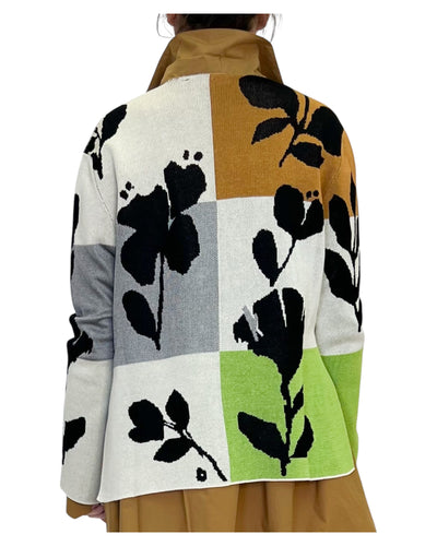 Phisique du Role - Giacca Cardigan Jacquard Flowers