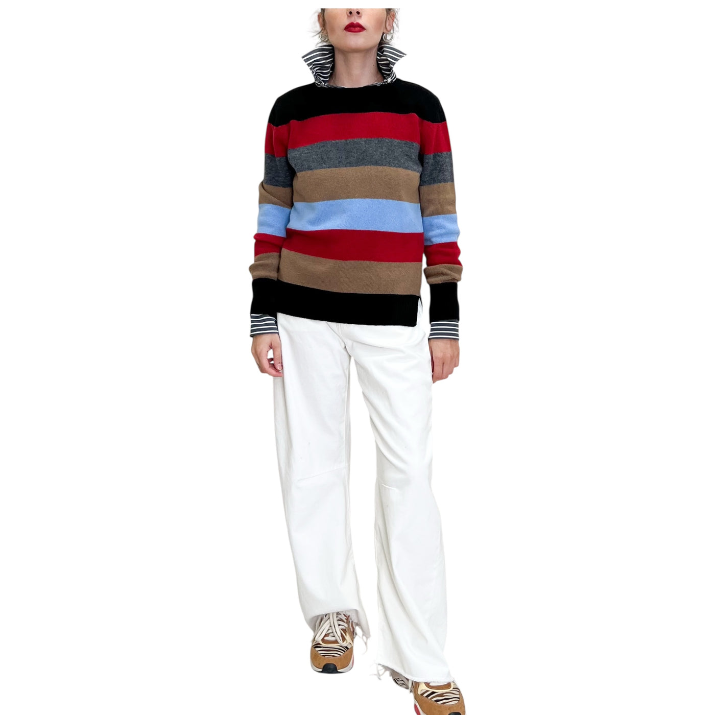 Jucca - Maglia Girocollo Righe Multicolor