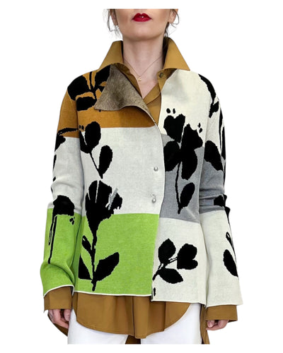 Phisique du Role - Giacca Cardigan Jacquard Flowers