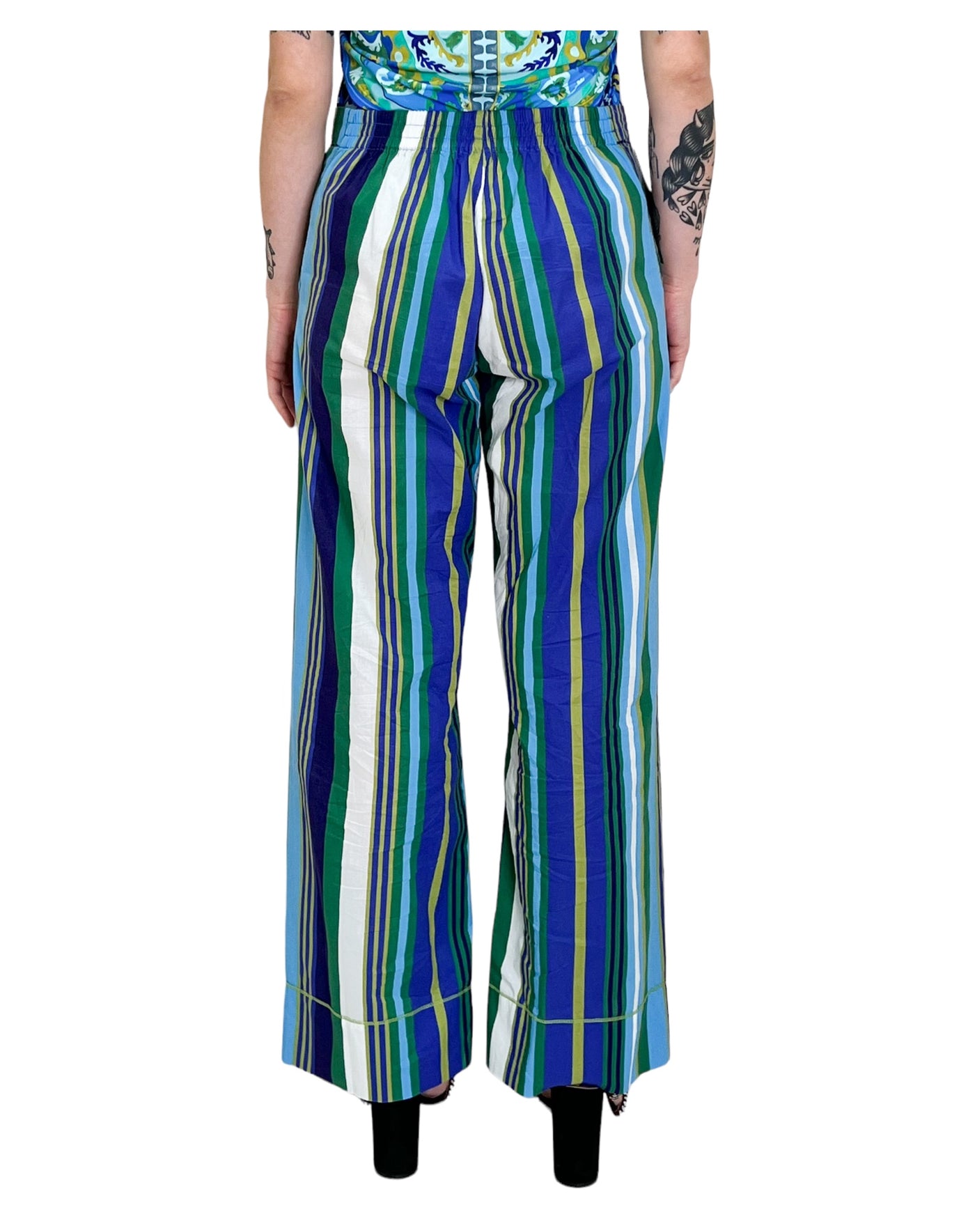 Maliparmi - Pantaloni Mari Stripes Blue