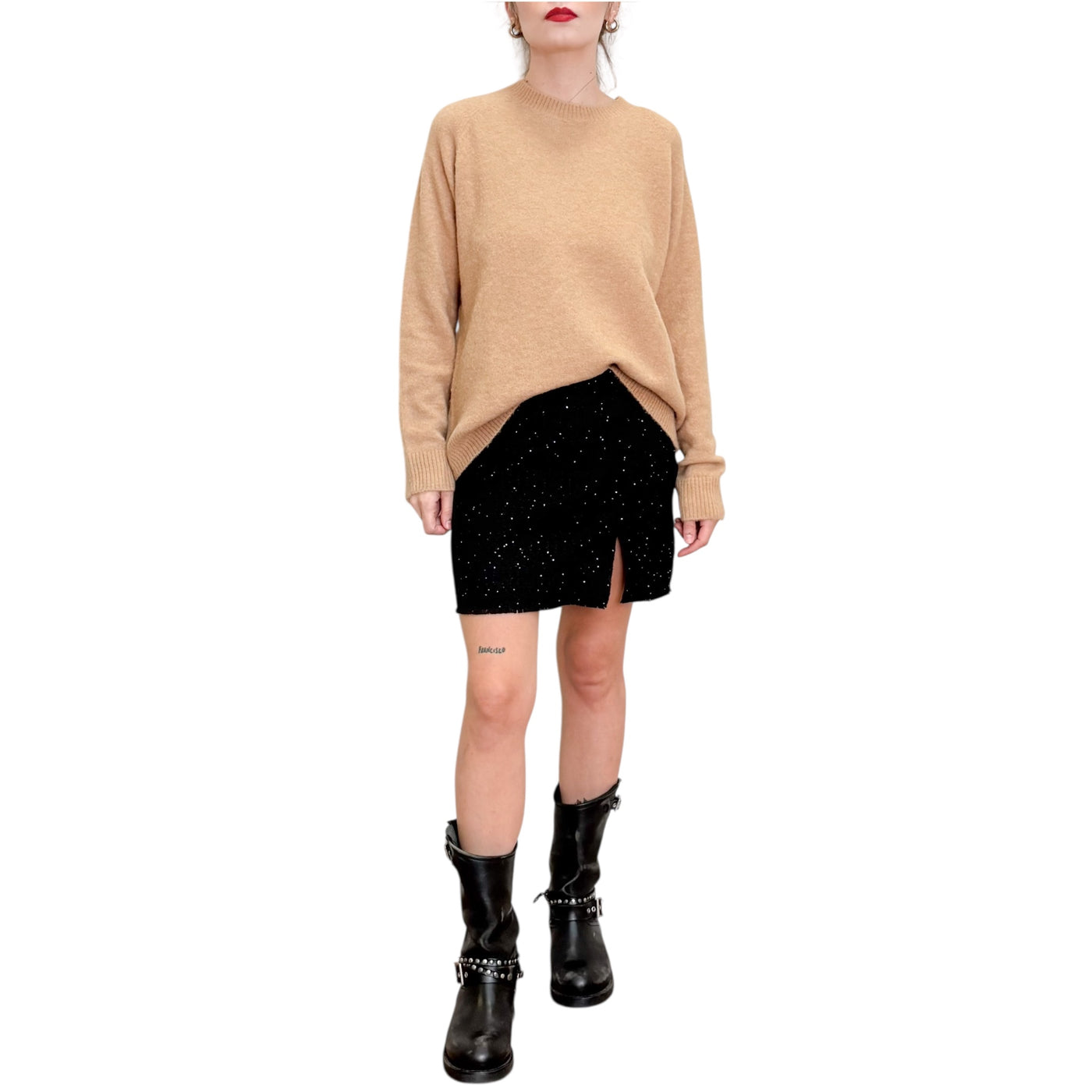 Quilisia - Maglia Girocollo Caramel