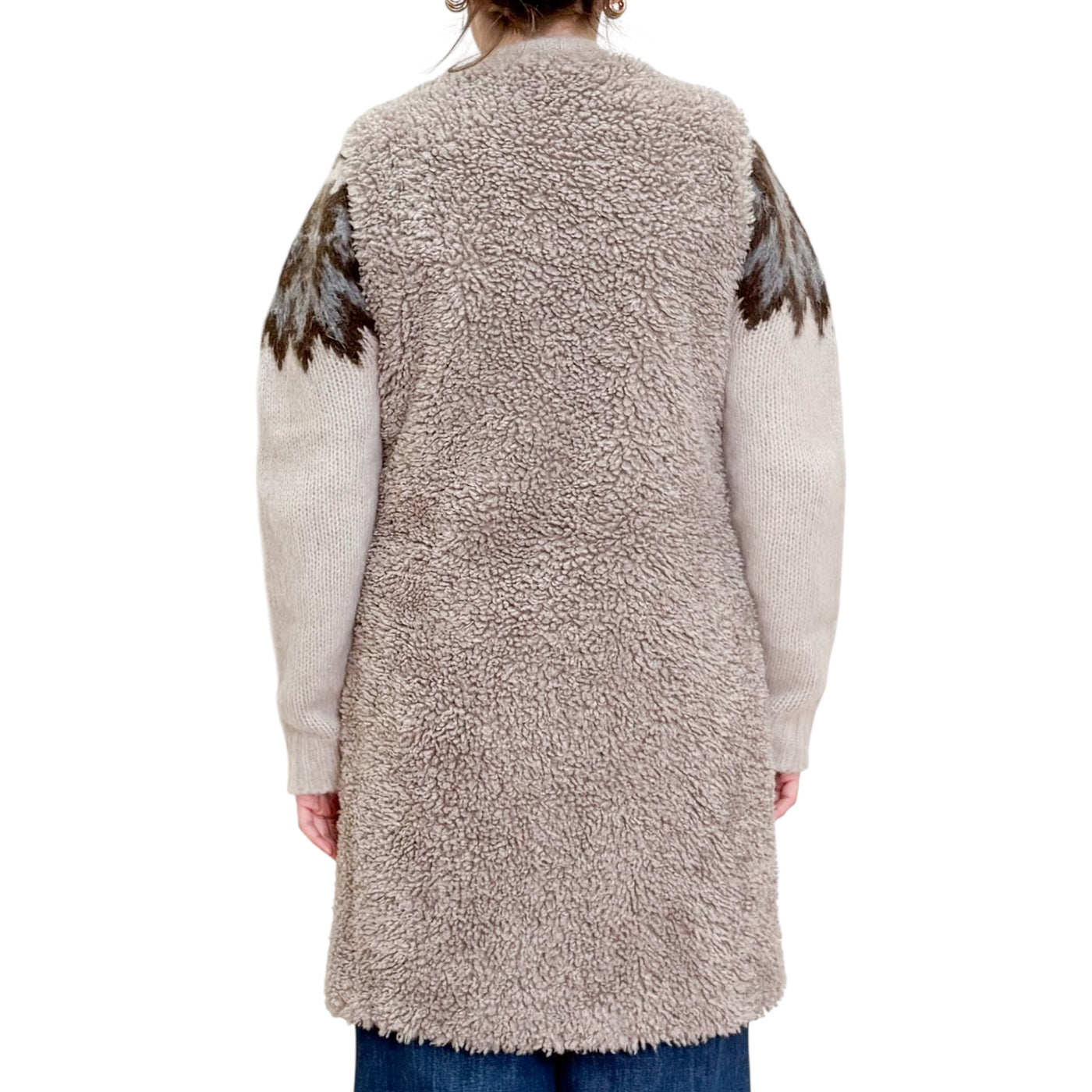 SVBoutique - Gilet Lungo Reversibile Light Grey