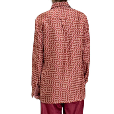 Maliparmi - Camicia Collection Print Microfantasia Bordeaux
