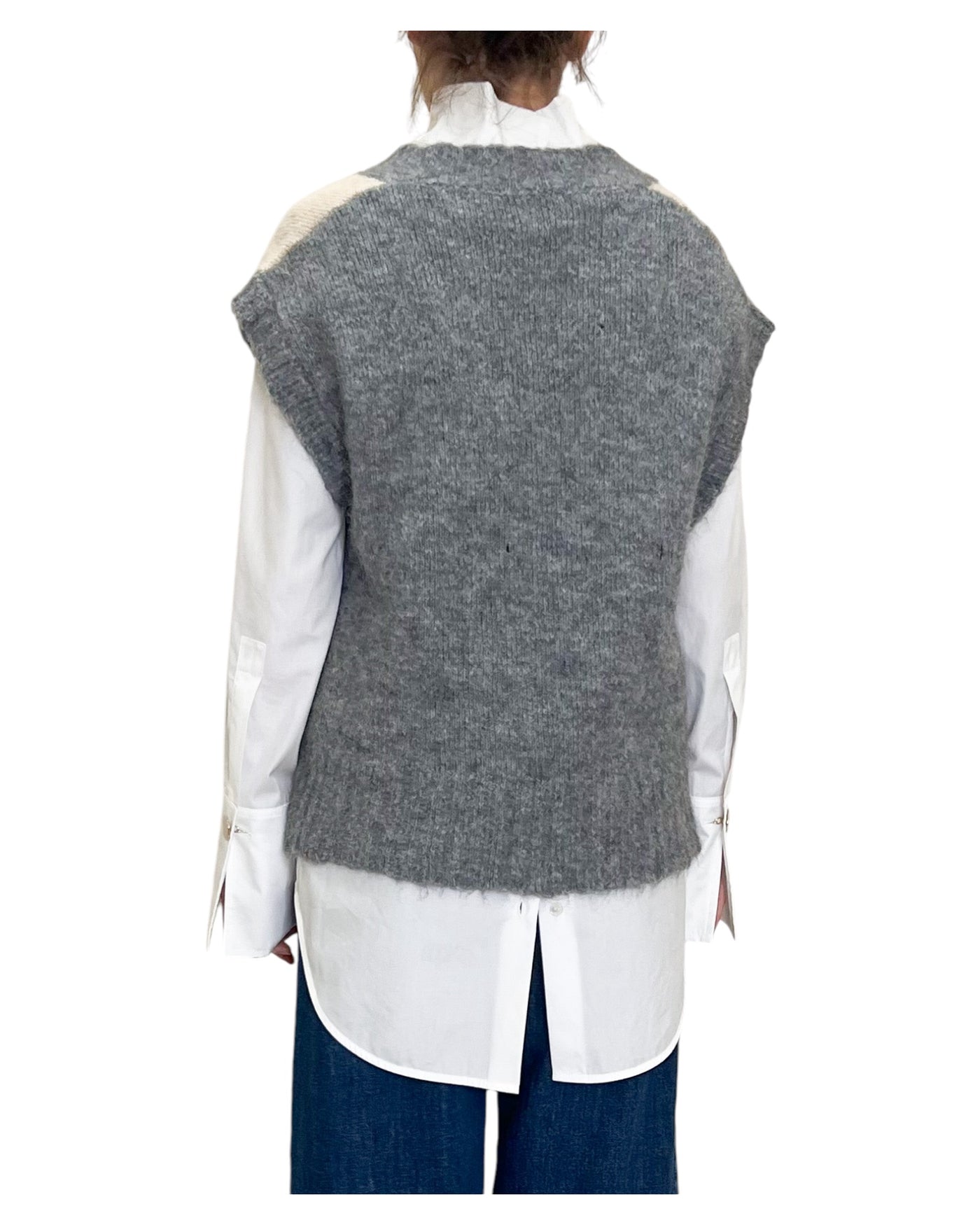 ALPHA STUDIO - Gilet Bicolor Flanella