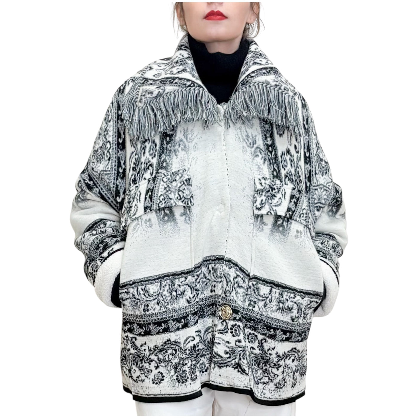 BYE - Giaccone in maglia con Interno Ecopelliccia