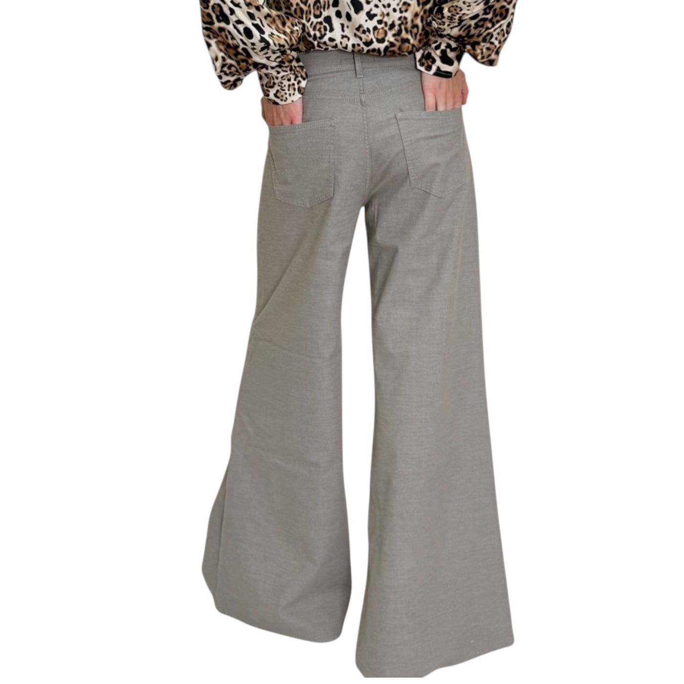 Cigala’s - Pantaloni Palazzo Wide Leg Nocciola