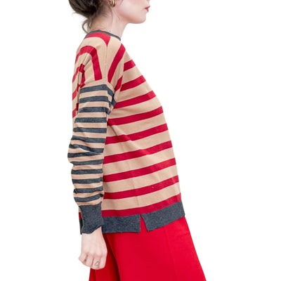 Quilisia - Maglia Girocollo a Righe