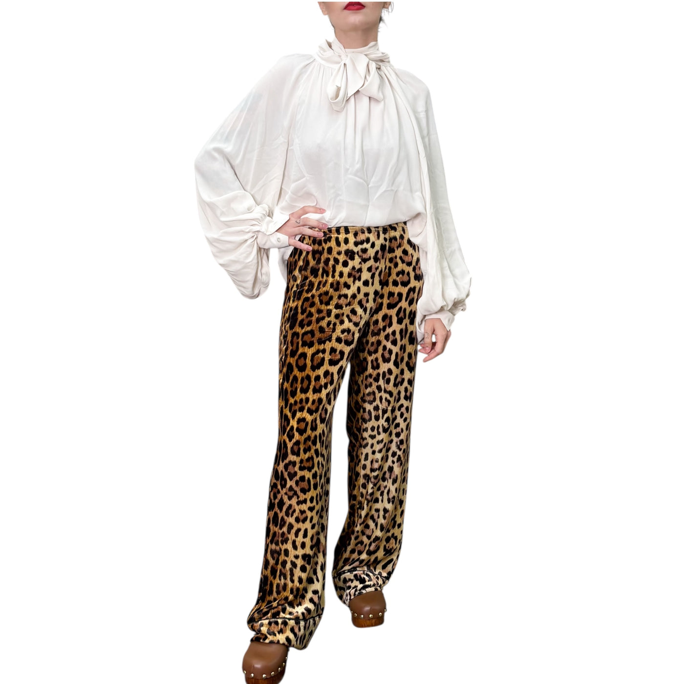 Maliparmi - Pantaloni Velvet Leopard