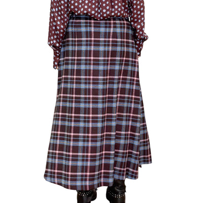 Niu - Gonna Kilt Midi Check Camelia