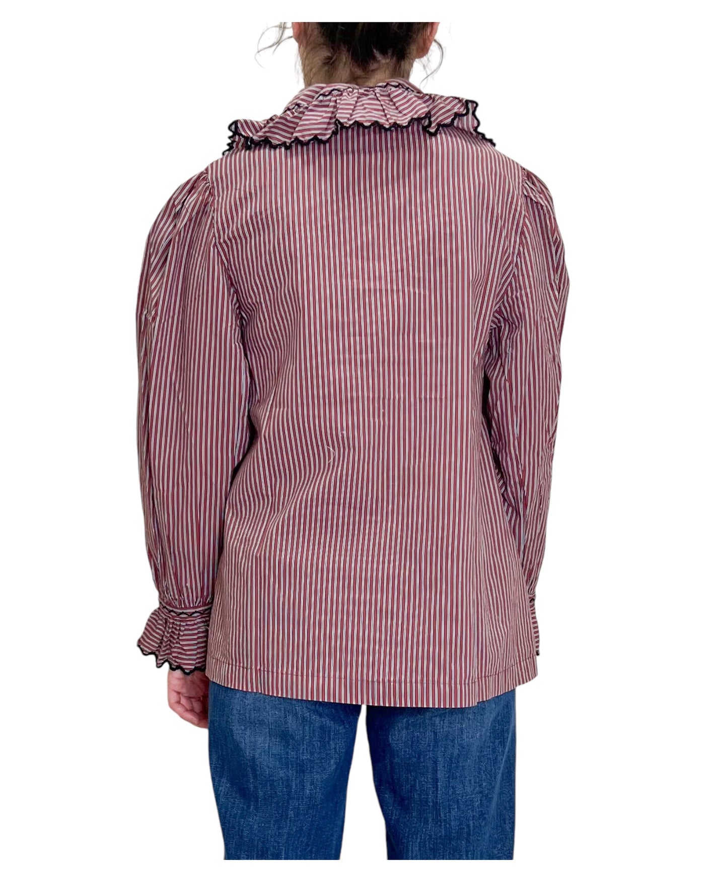 SV Boutique - Camicia Claudie Righe Bordeaux e Blue