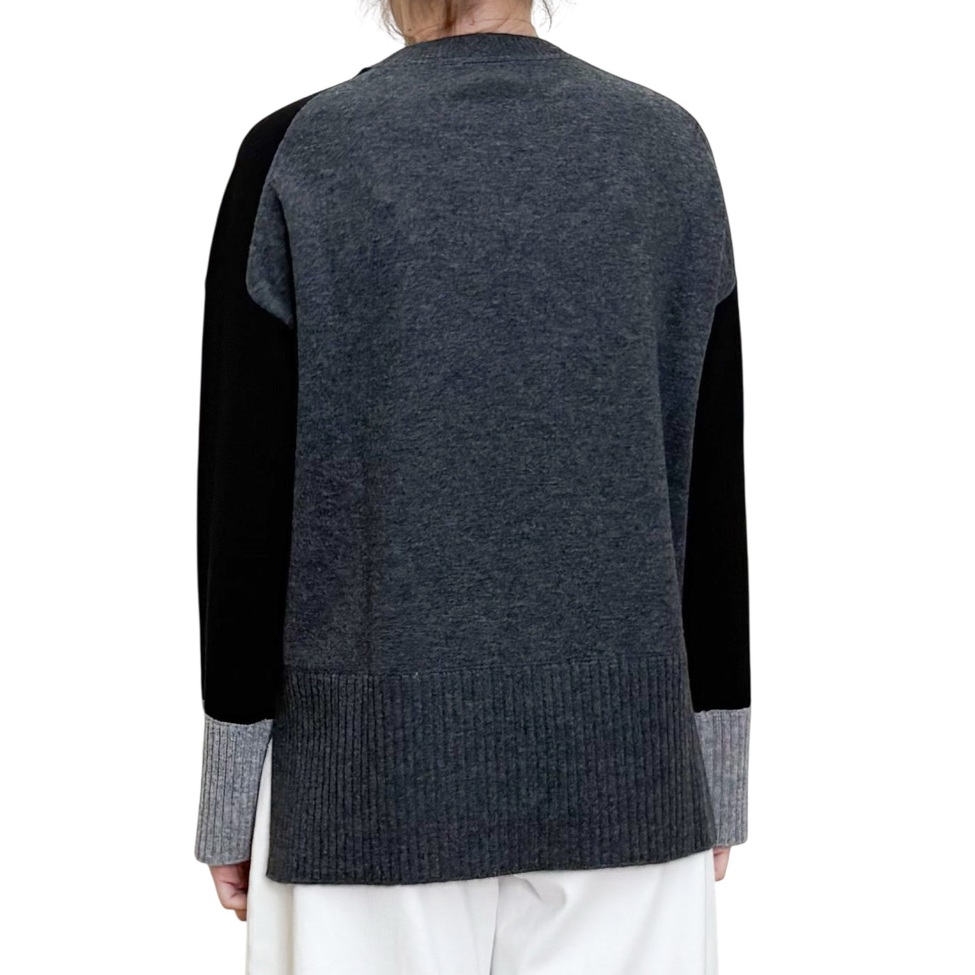 Quilisia - Maglia Girocollo con Spacchi Antracite