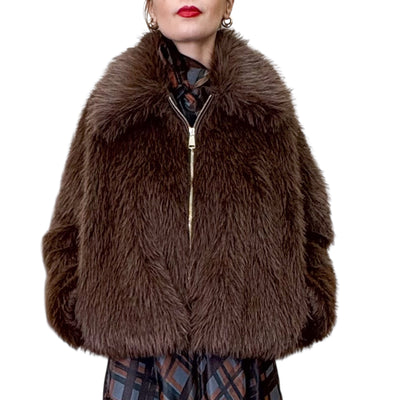 SVBoutique - Bomber Ecopelliccia  Moro