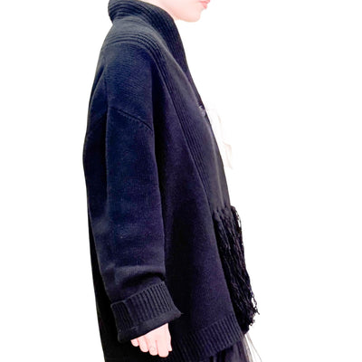 Jucca - Cardigan Con Frange Nero